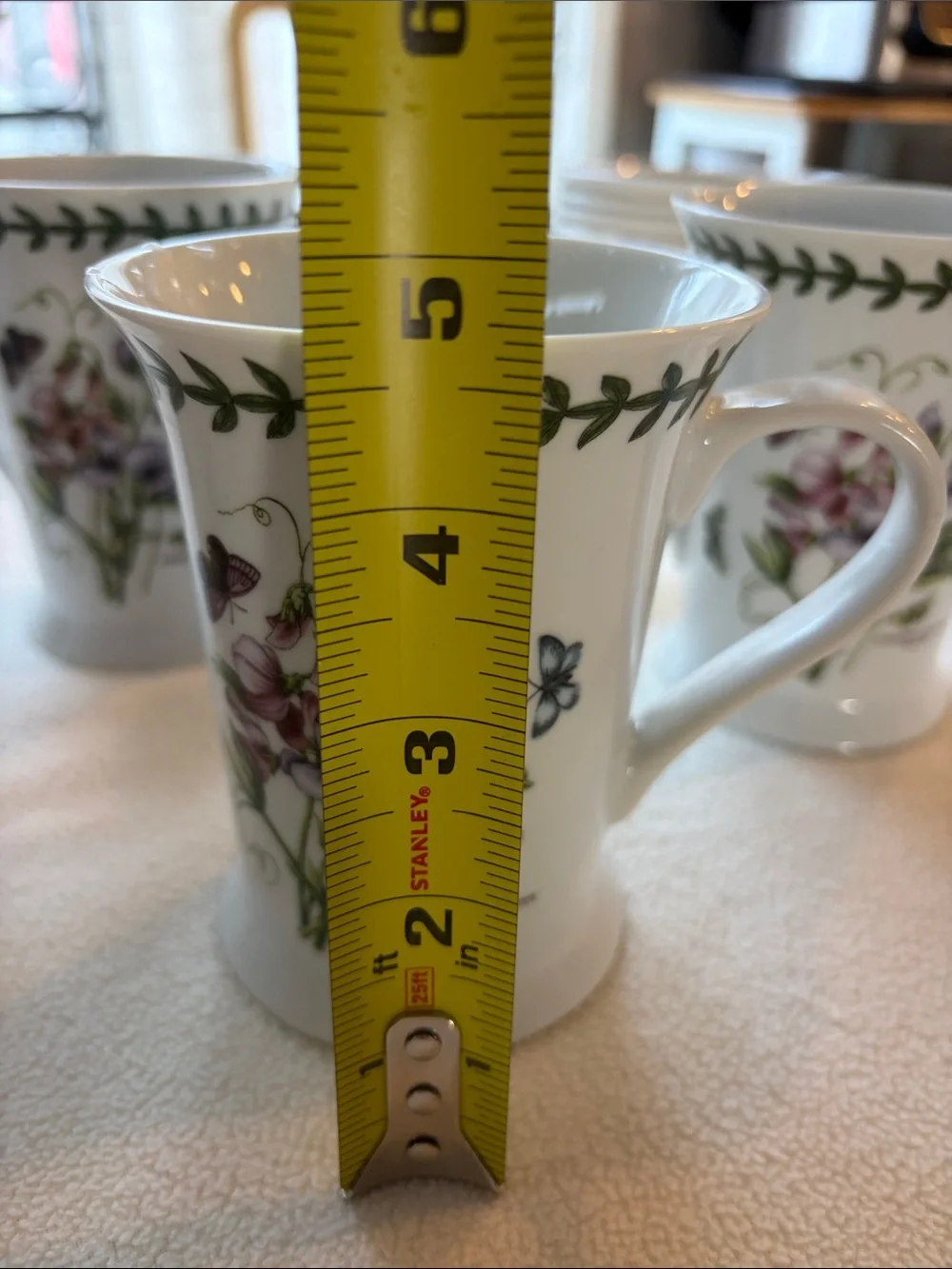 Portmeirion Botanic Garden 5 coffee cups 8 ounces